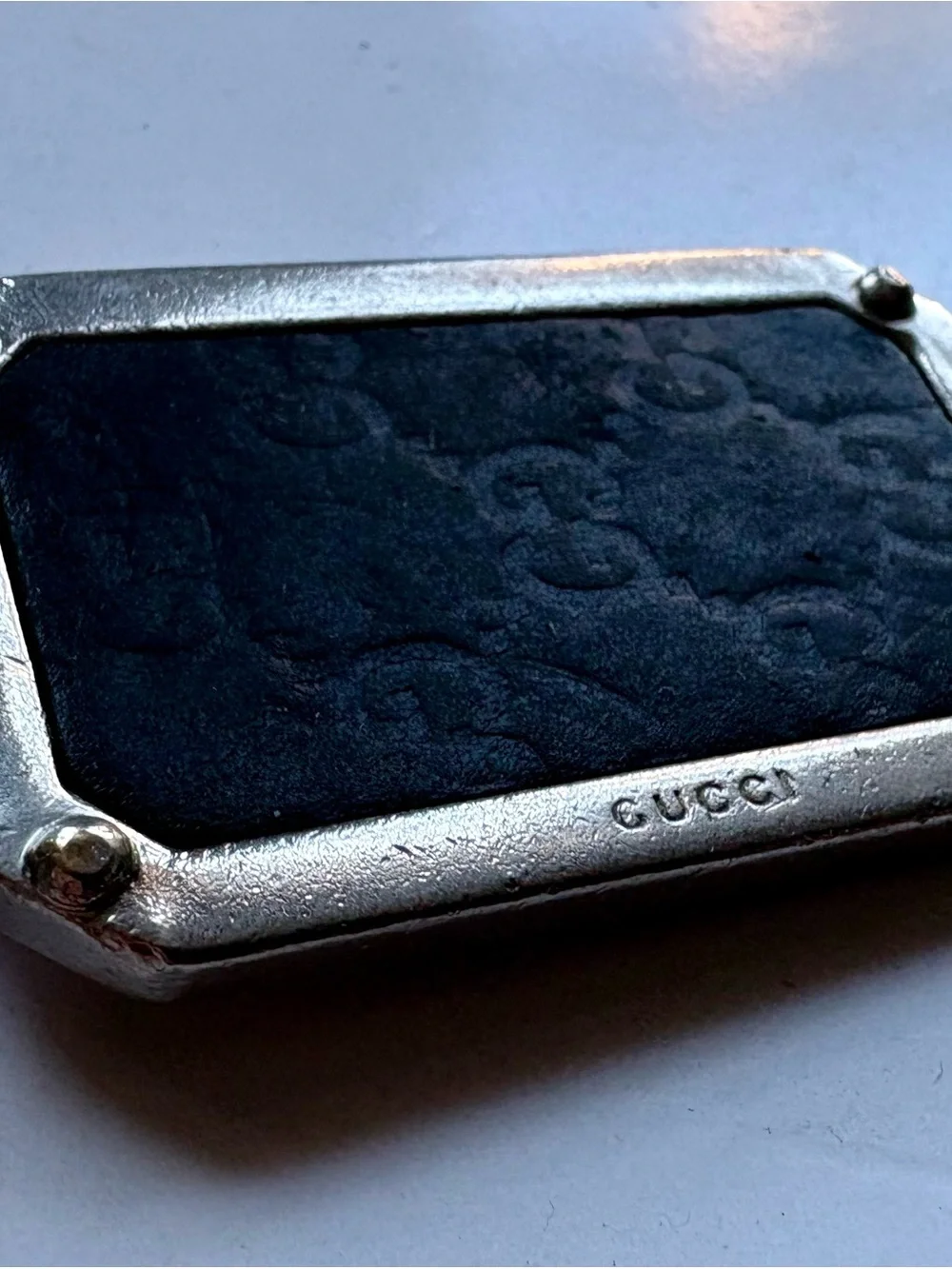 Gucci Silver Metal Key Tag